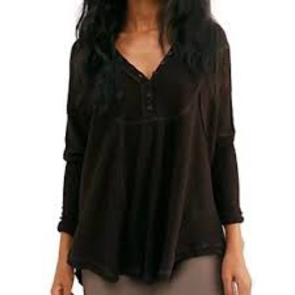 Free People Leo Henley Thermal Top
